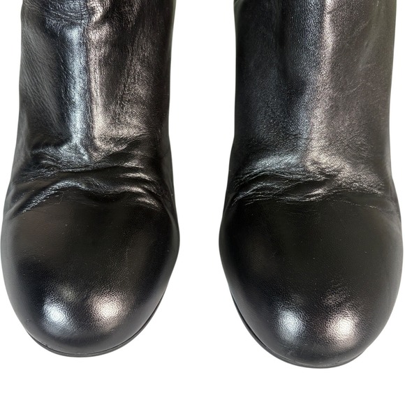Marni Black Leather Block Heel Ankle Boots Size IT 39 size 9 - Picture 5 of 15